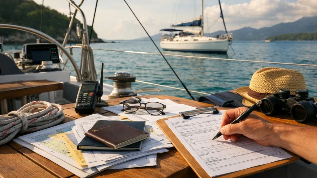 visuel principal sur Formalites croisiere voilier